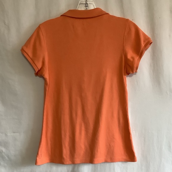 Clothes Womens Peach Button Down Fitted Stretch Tee S - Picture 7 of 8